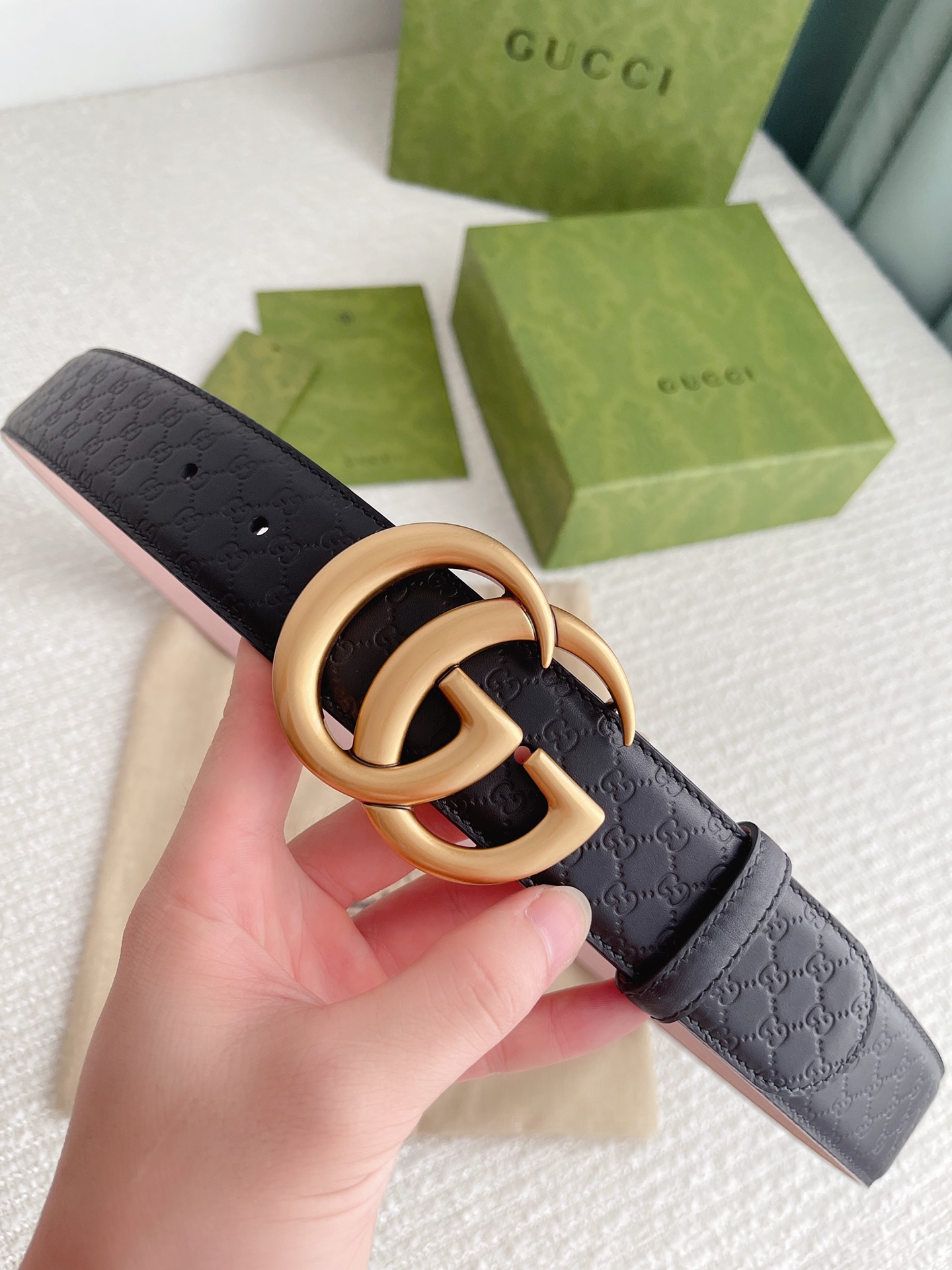 Gucci4.0cm专柜同款压小花进