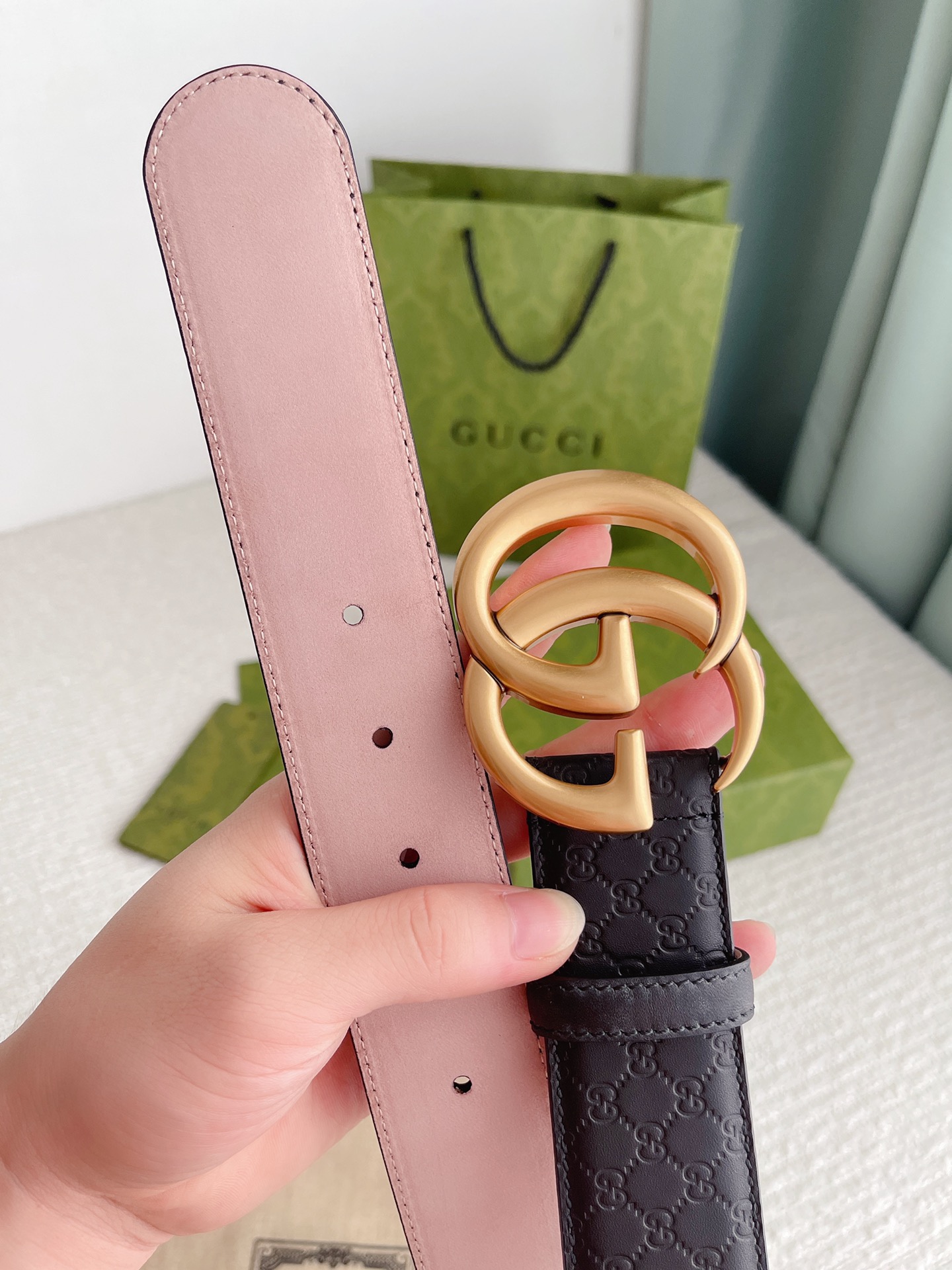 Gucci4.0cm专柜同款压小花进
