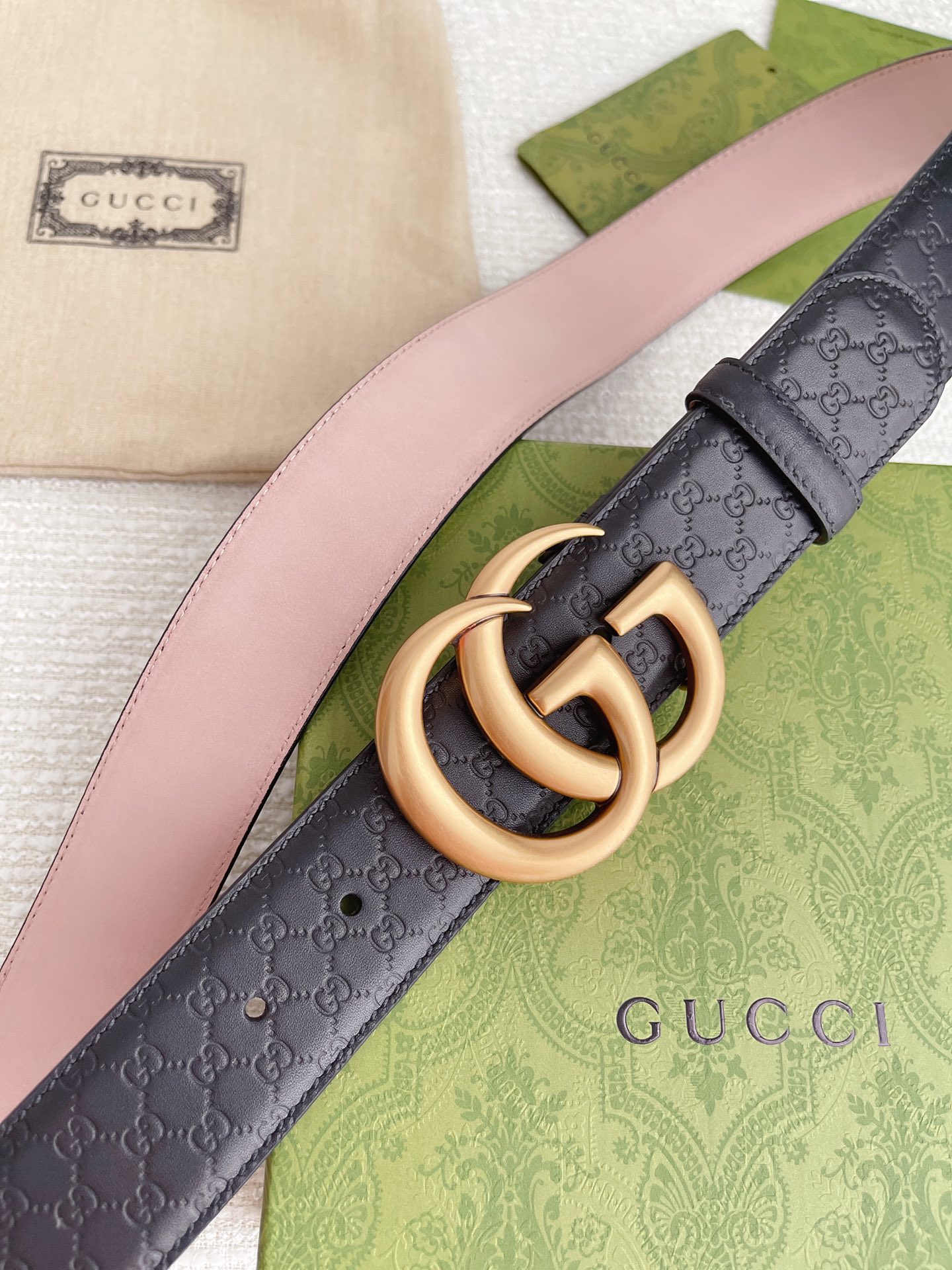 Gucci4.0cm专柜同款压小花进