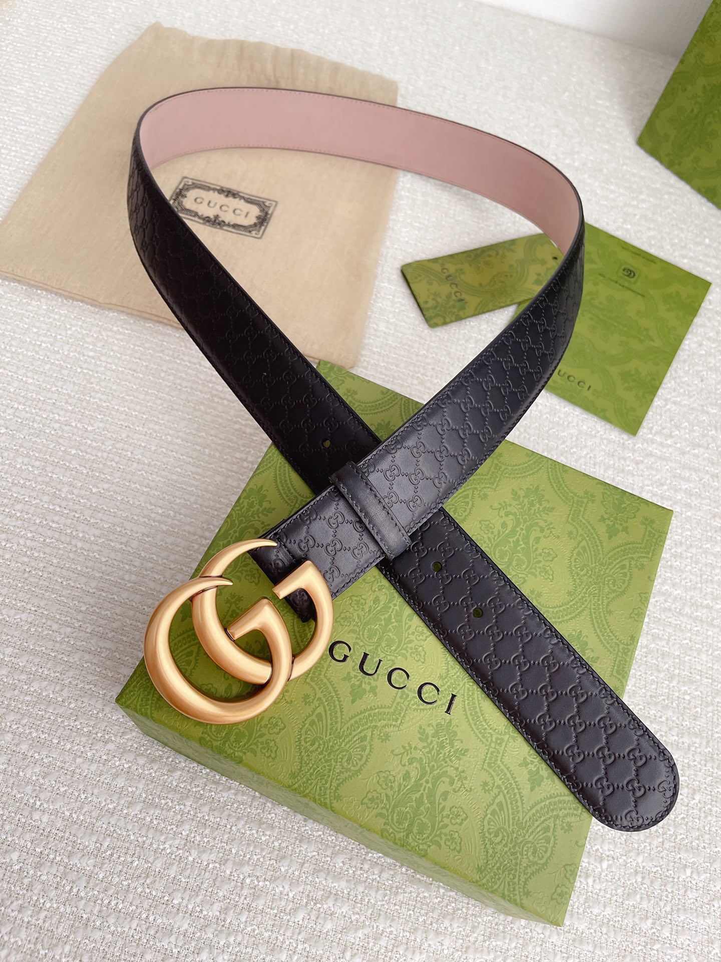 Gucci4.0cm专柜同款压小花进