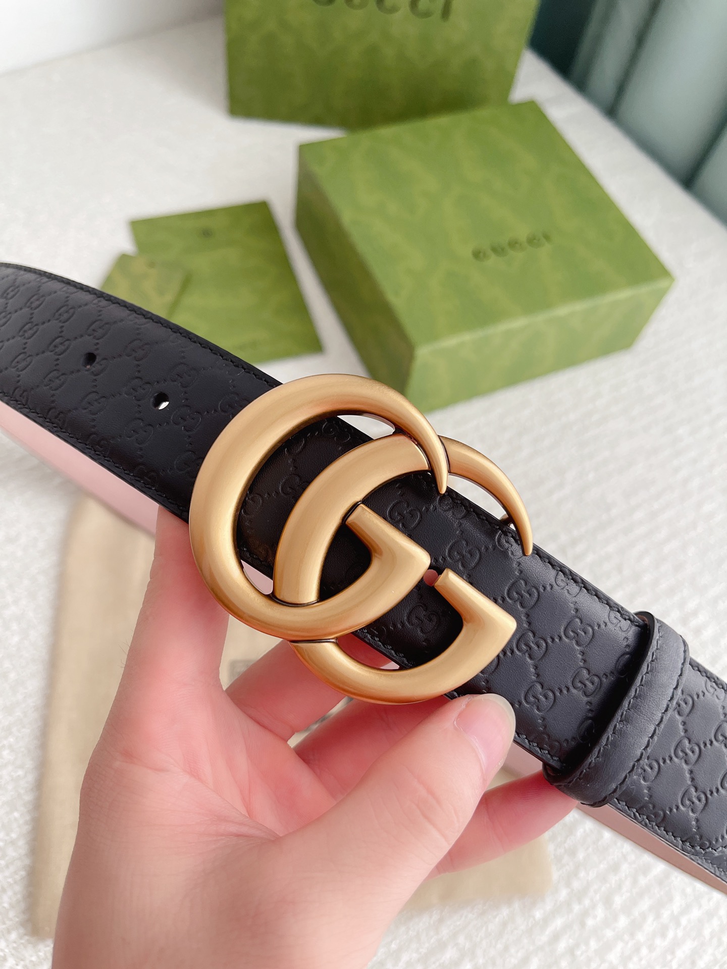 Gucci4.0cm专柜同款压小花进