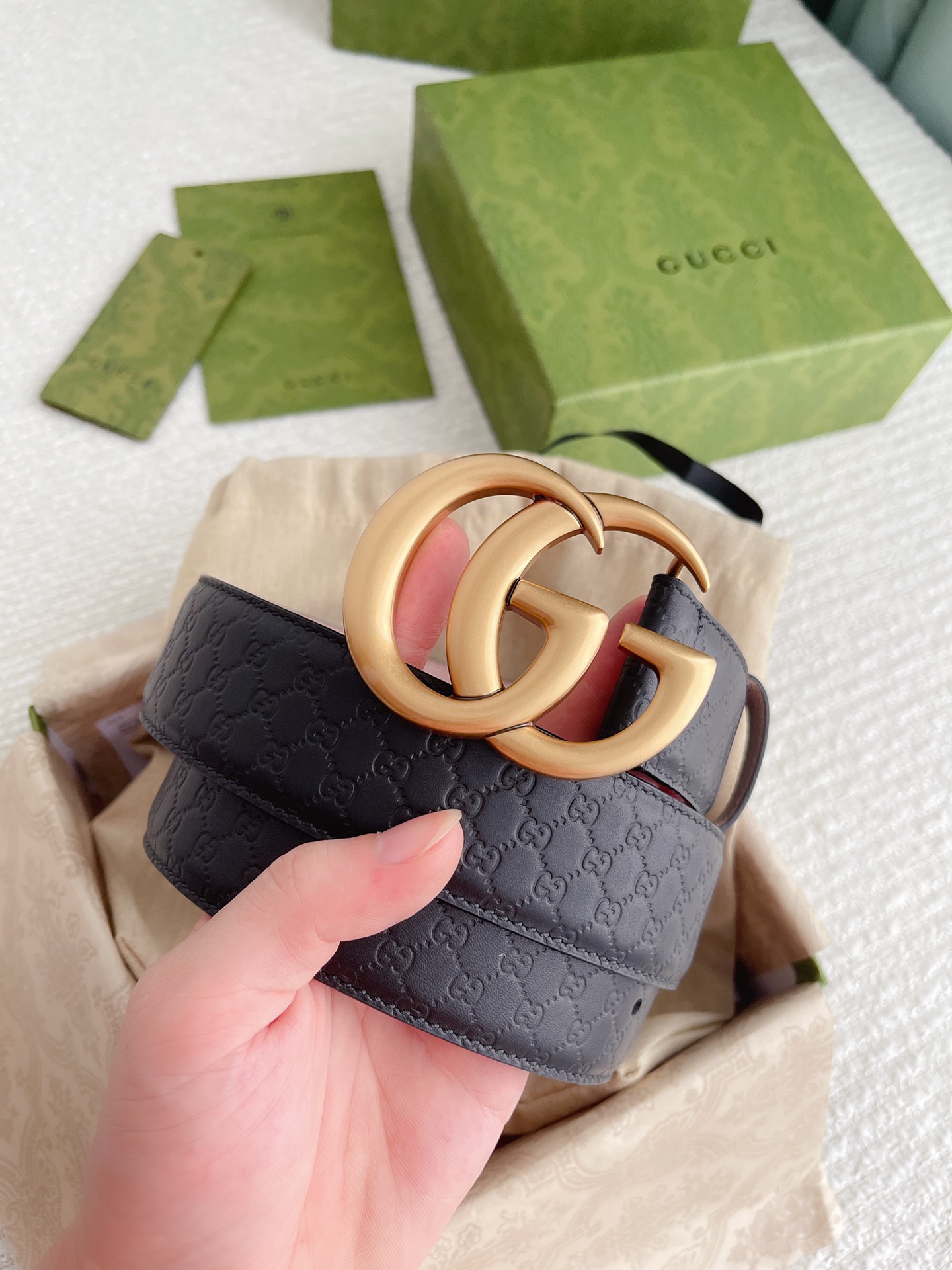 Gucci4.0cm专柜同款压小花进