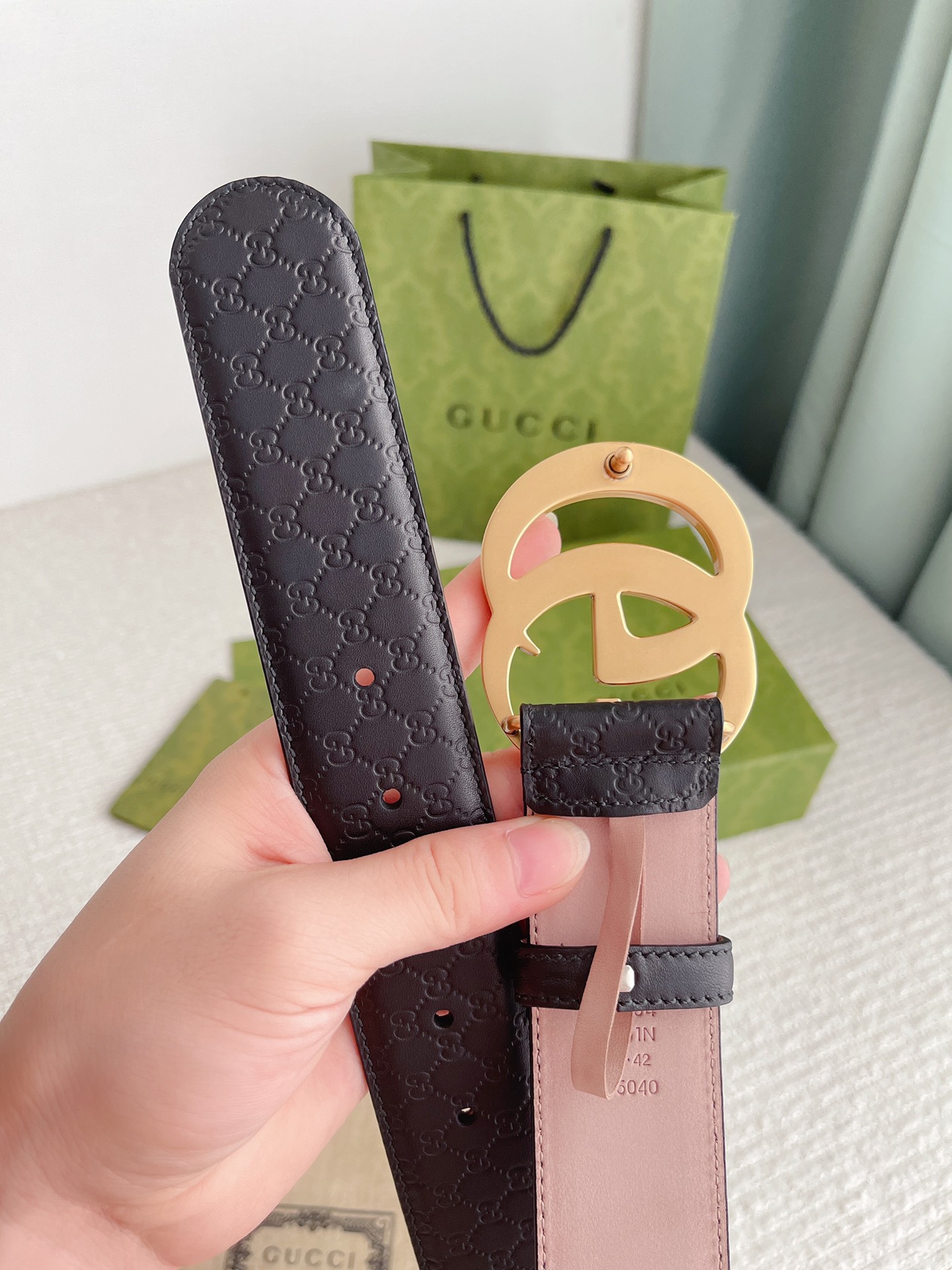 Gucci4.0cm专柜同款压小花进