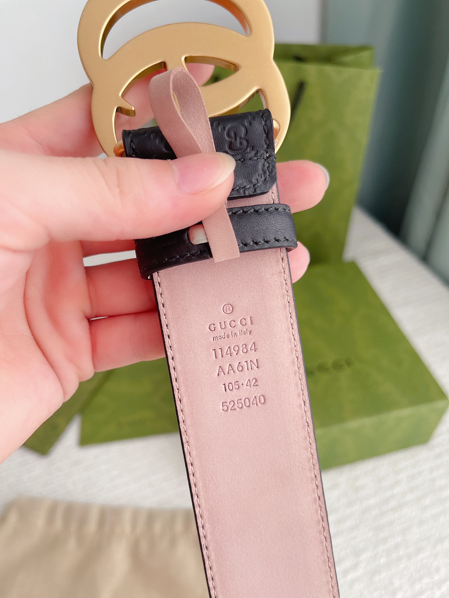 Gucci4.0cm专柜同款压小花进