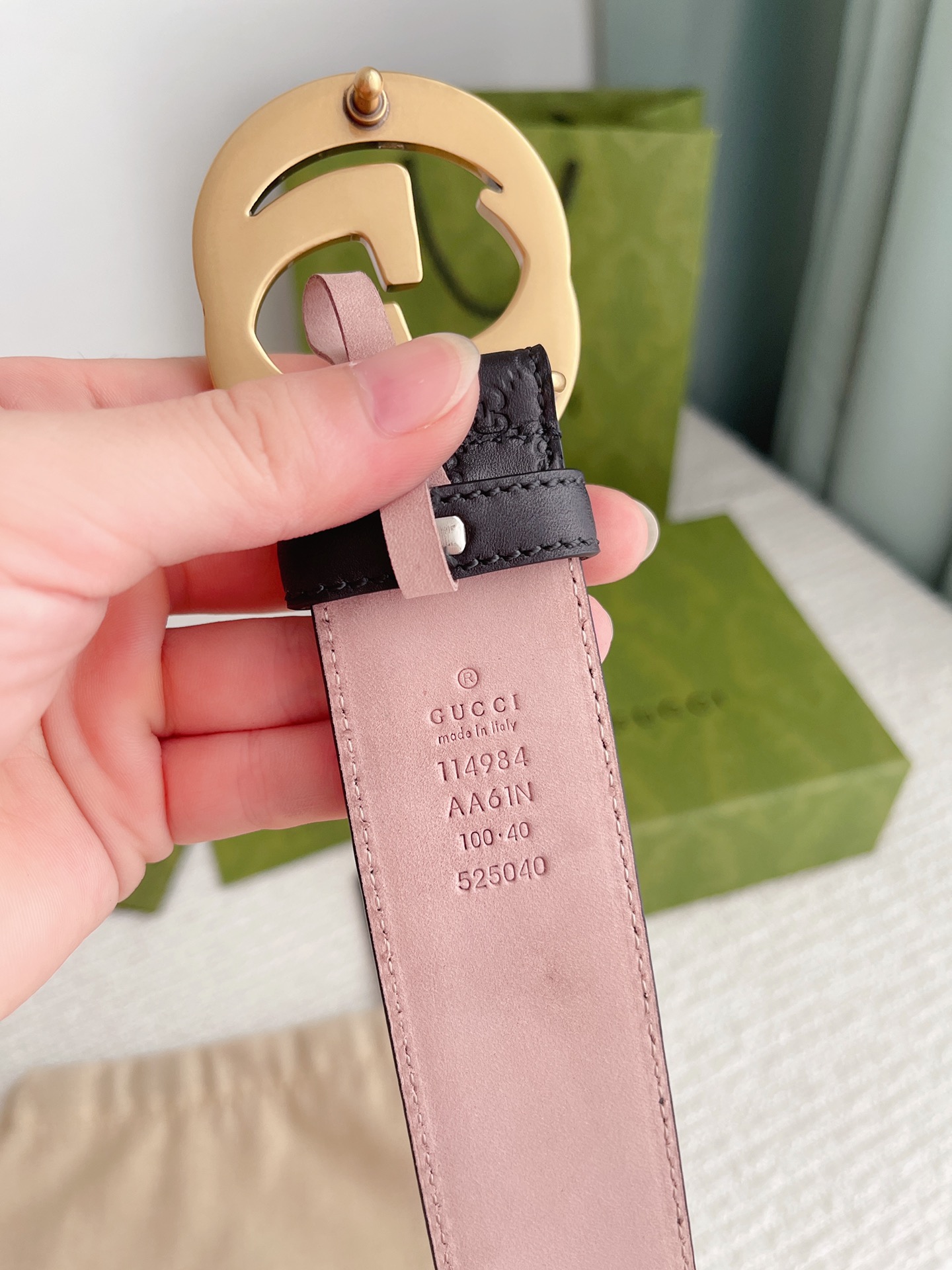 Gucci4.0cm专柜同款压小花进