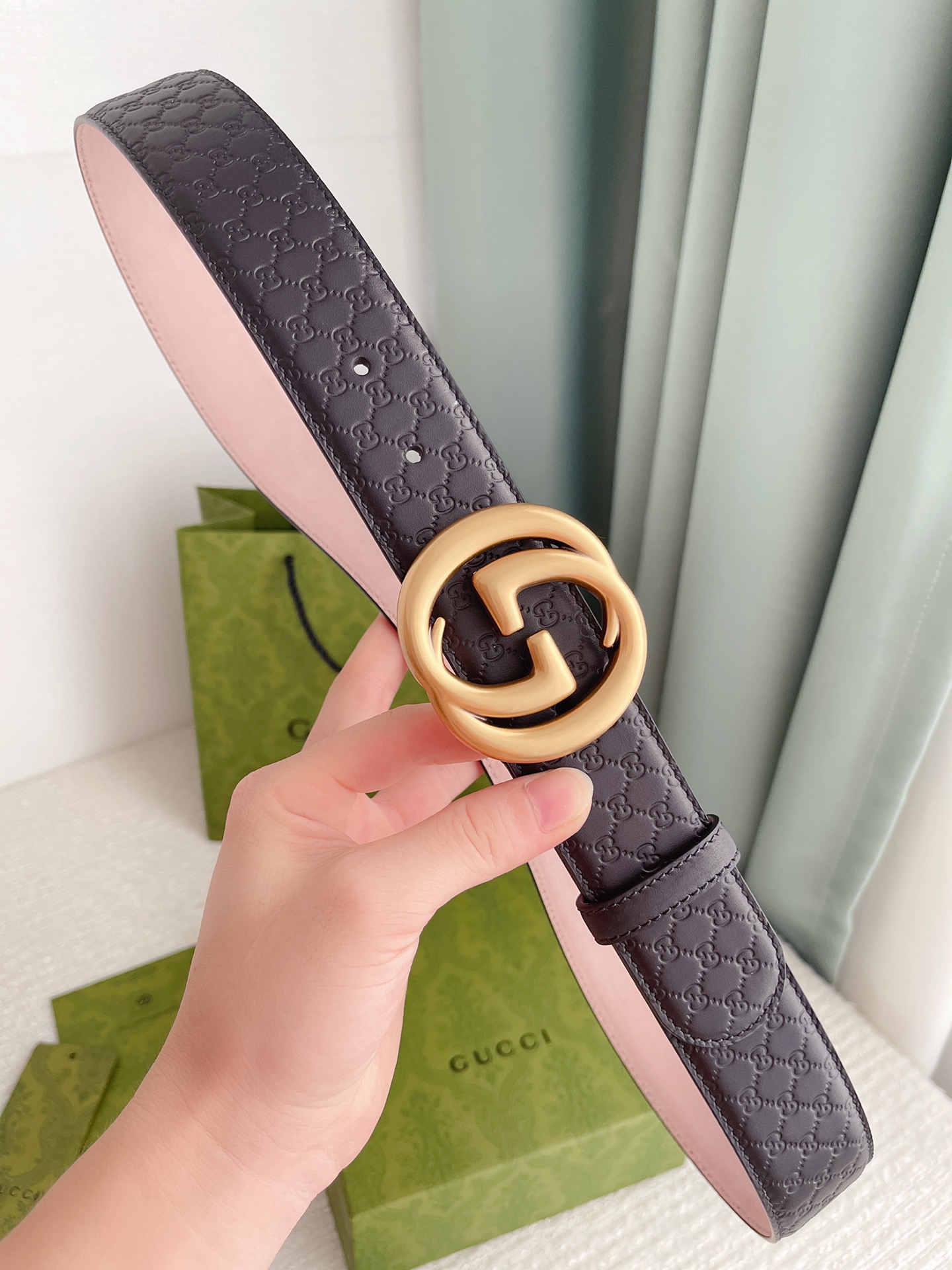 Gucci4.0cm专柜同款压小花进