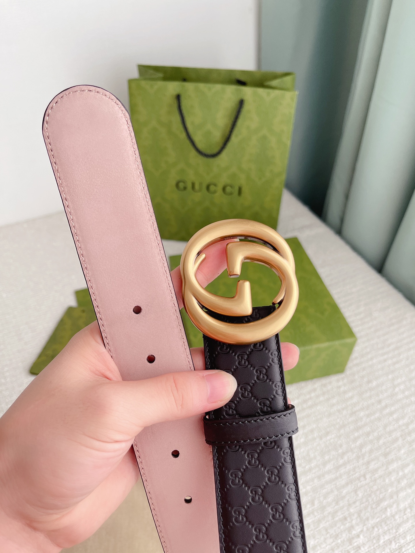 Gucci4.0cm专柜同款压小花进