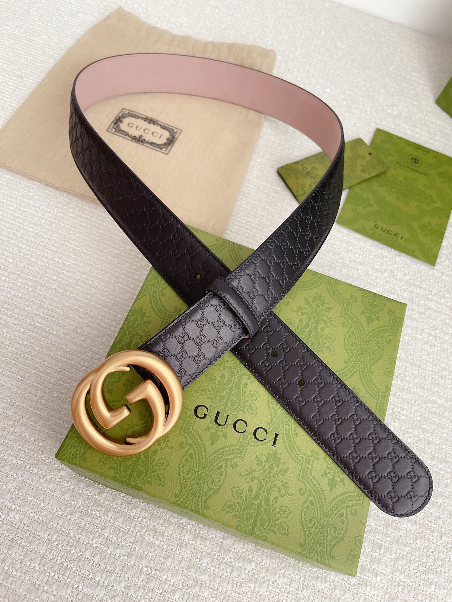 Gucci4.0cm专柜同款压小花进
