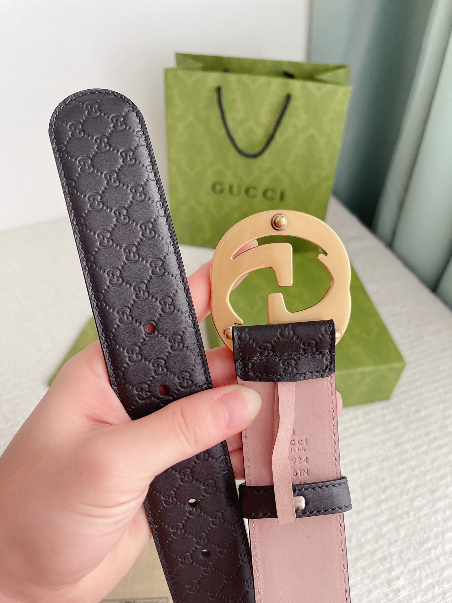 Gucci4.0cm专柜同款压小花进