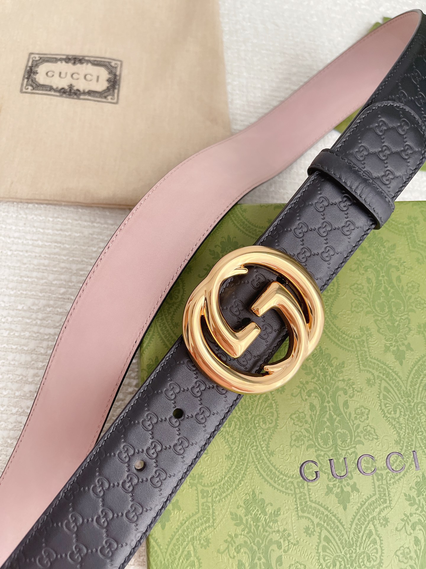 Gucci4.0cm专柜同款压小花进