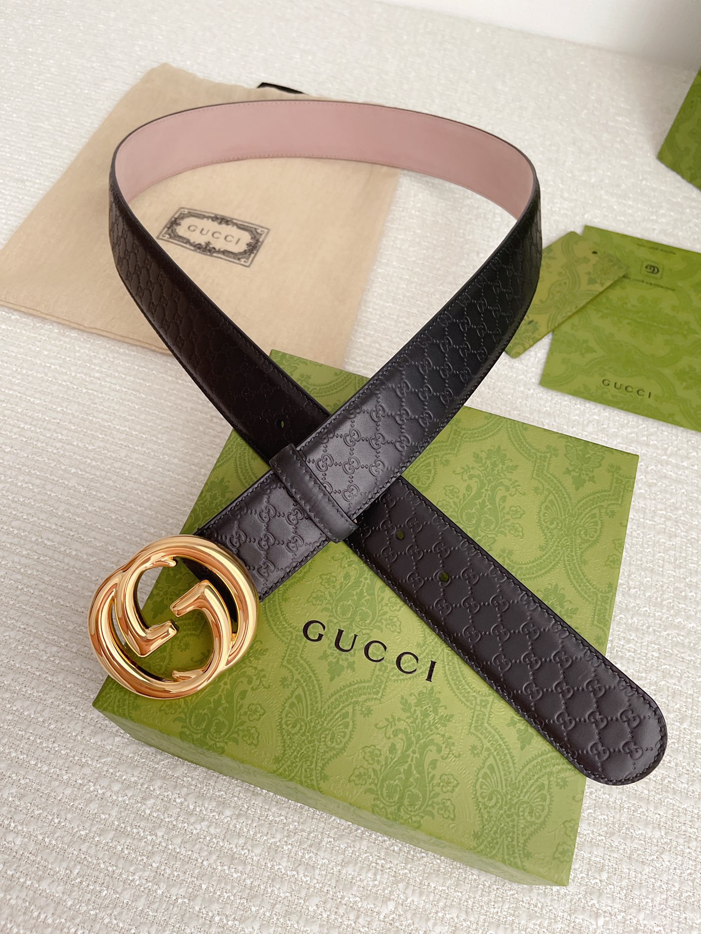Gucci4.0cm专柜同款压小花进