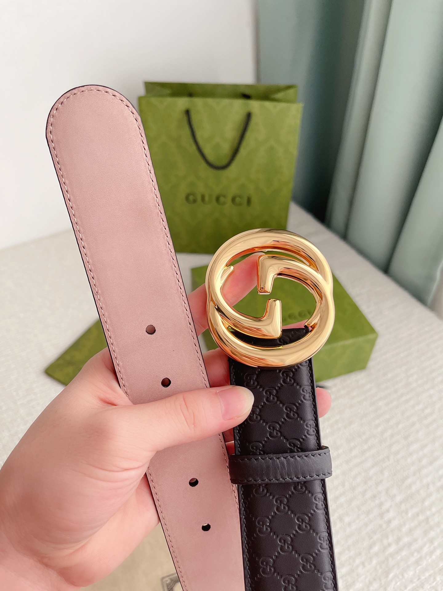 Gucci4.0cm专柜同款压小花进