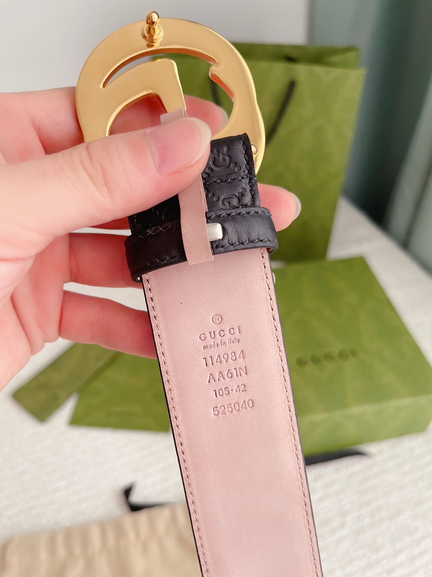 Gucci4.0cm专柜同款压小花进
