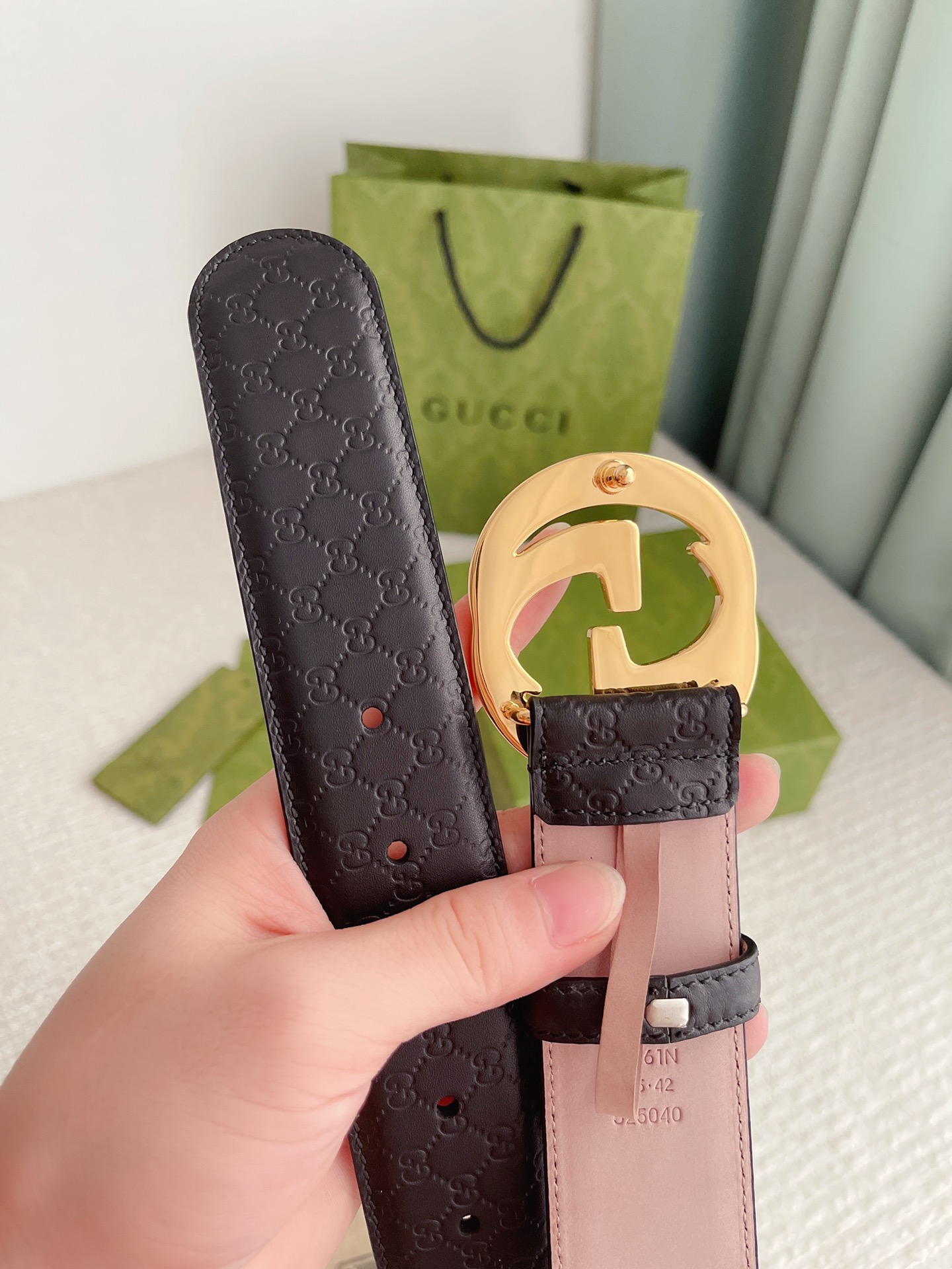 Gucci4.0cm专柜同款压小花进
