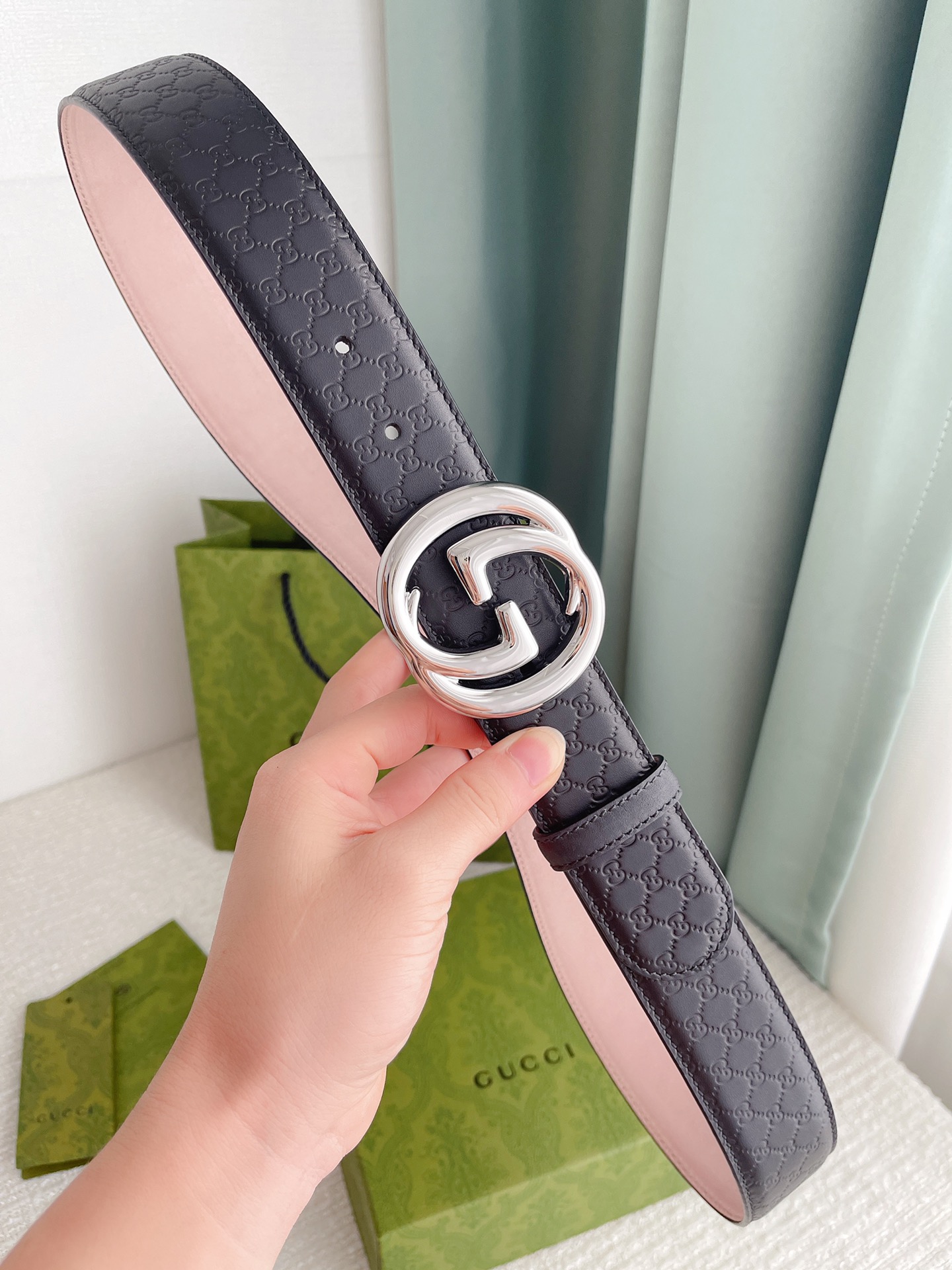Gucci4.0cm专柜同款压小花进