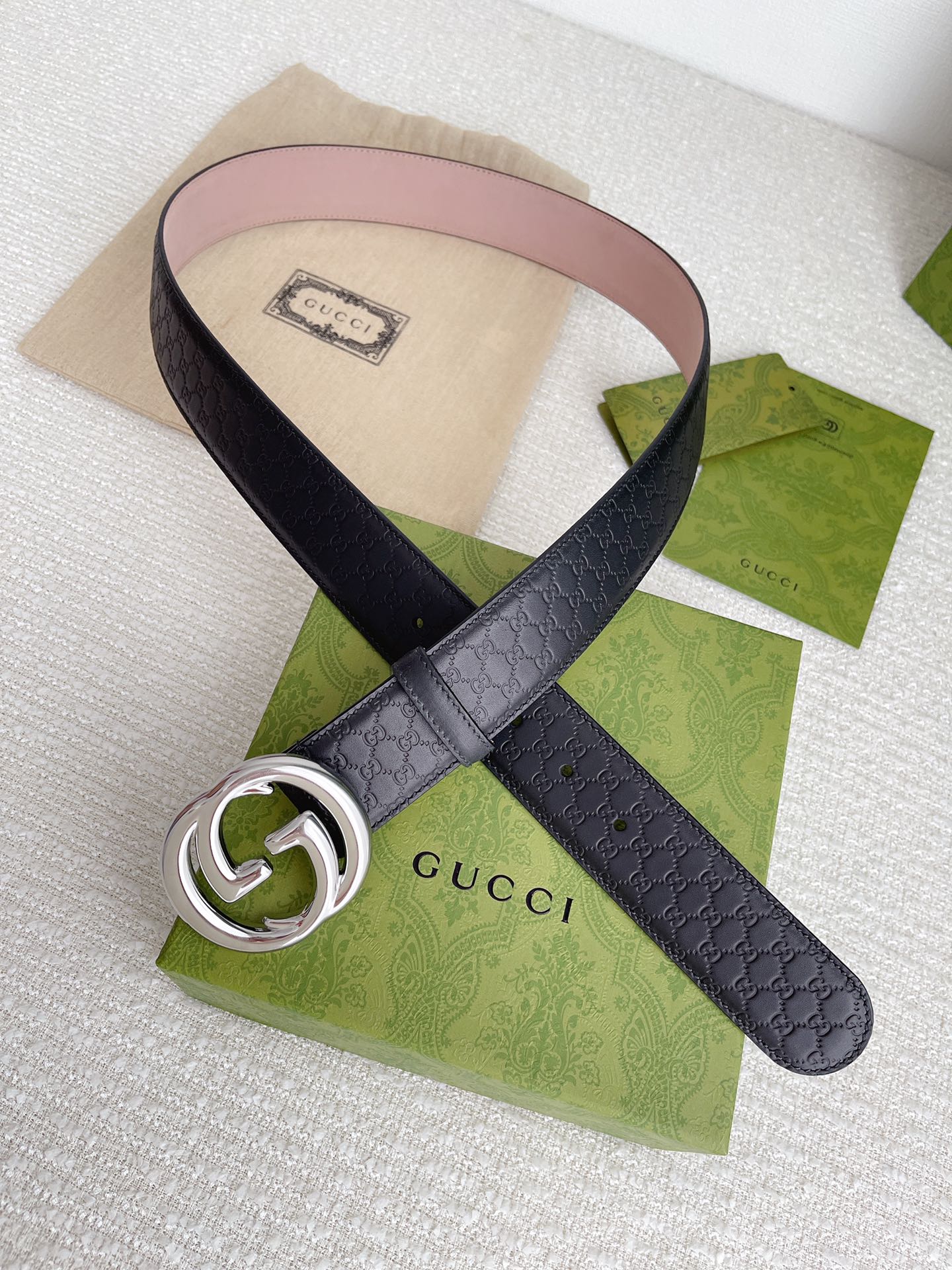 Gucci4.0cm专柜同款压小花进