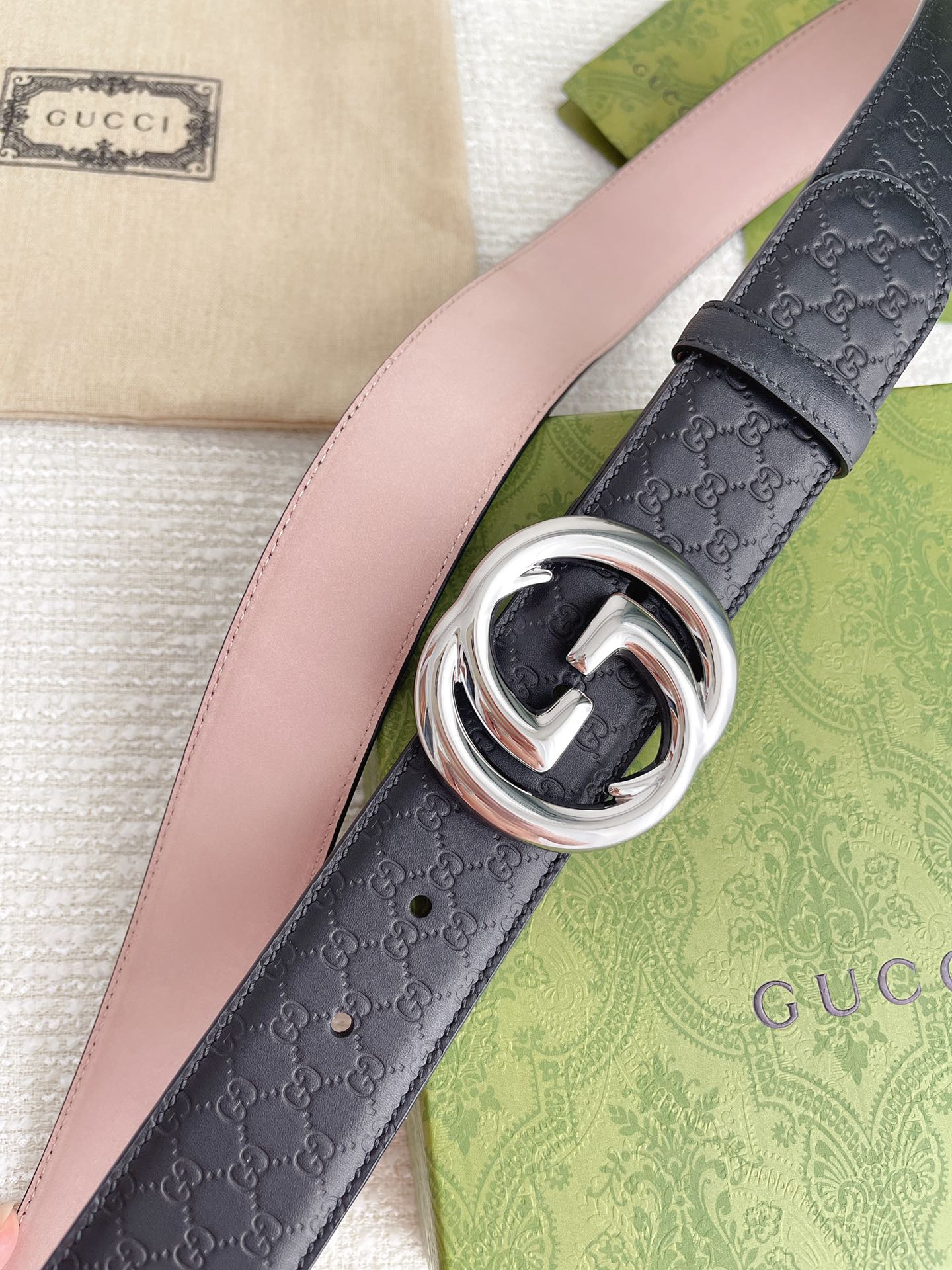 Gucci4.0cm专柜同款压小花进