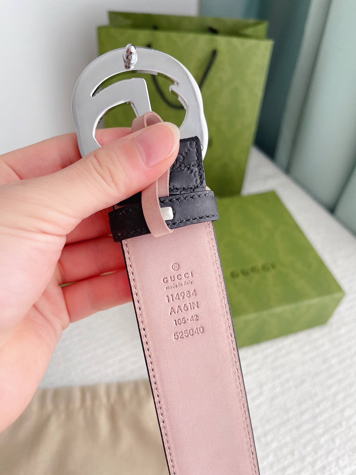 Gucci4.0cm专柜同款压小花进