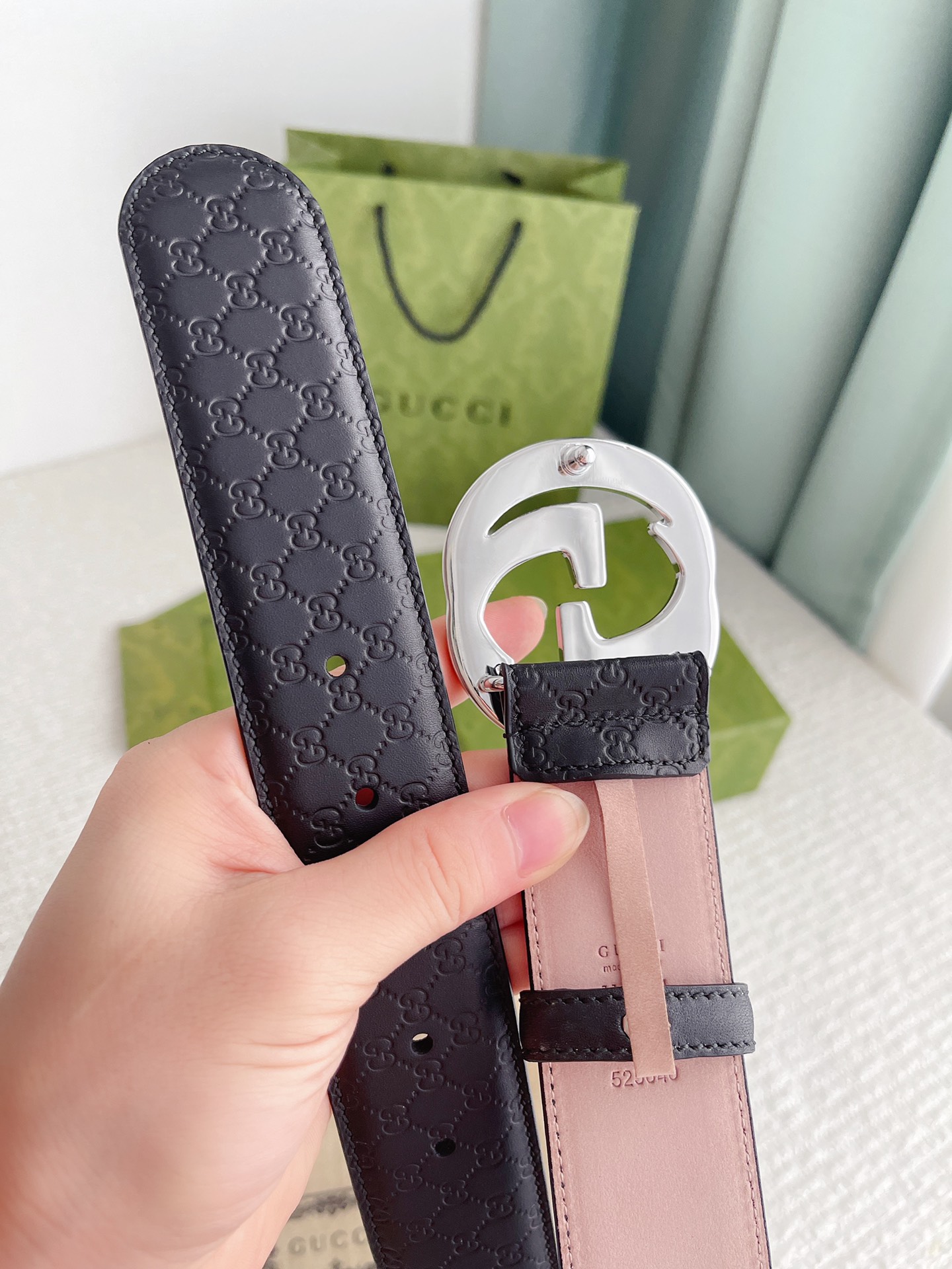 Gucci4.0cm专柜同款压小花进