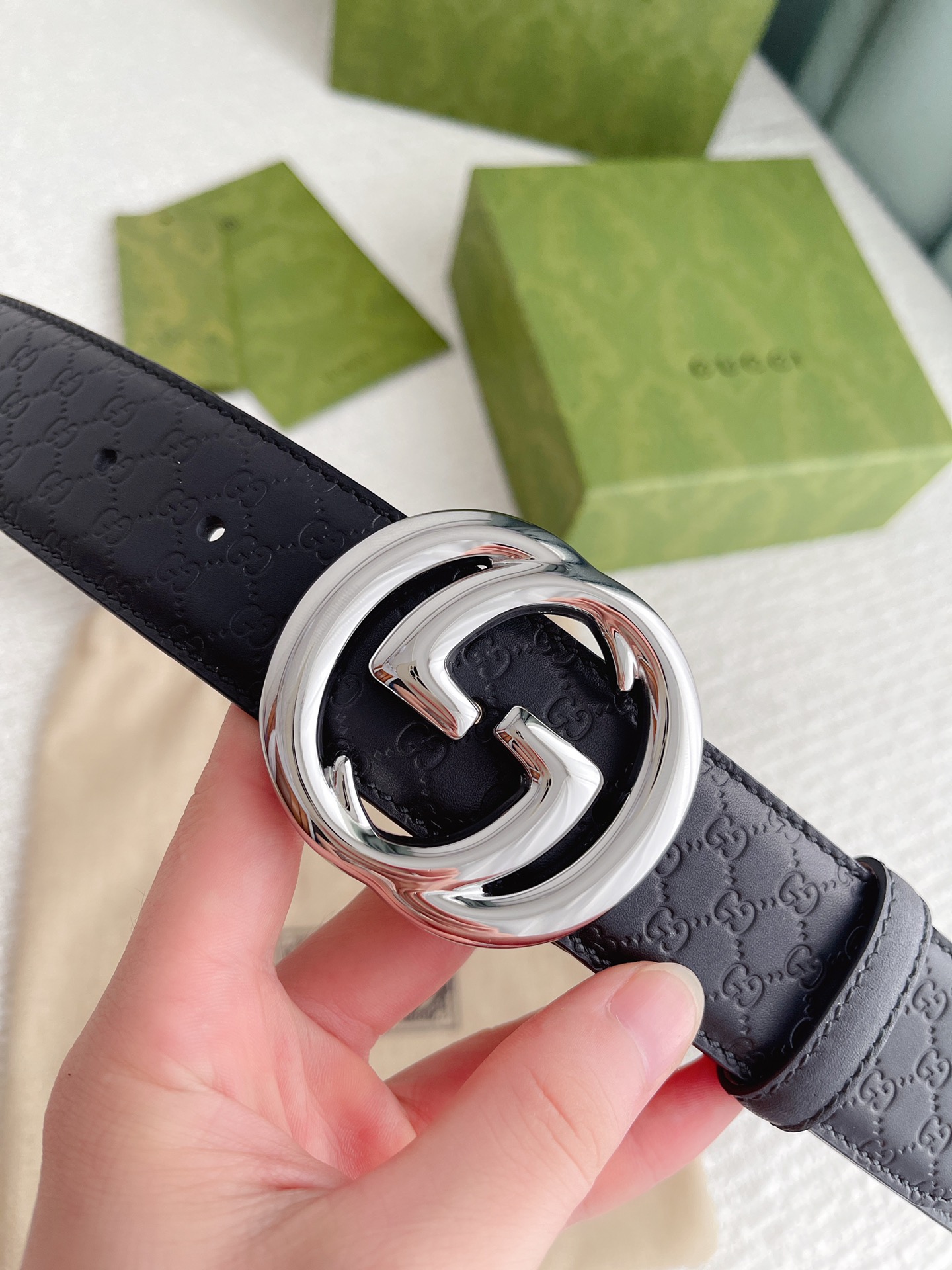 Gucci4.0cm专柜同款压小花进