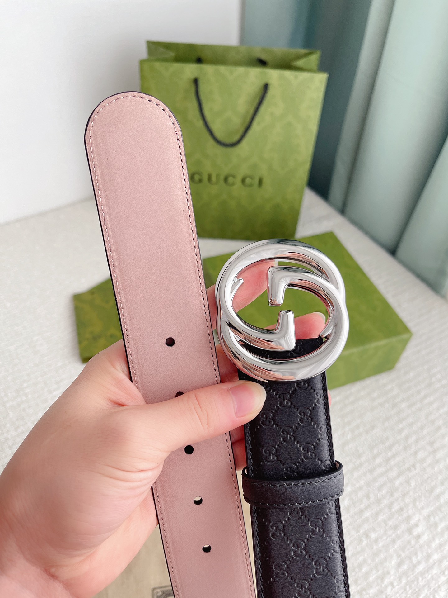 Gucci4.0cm专柜同款压小花进