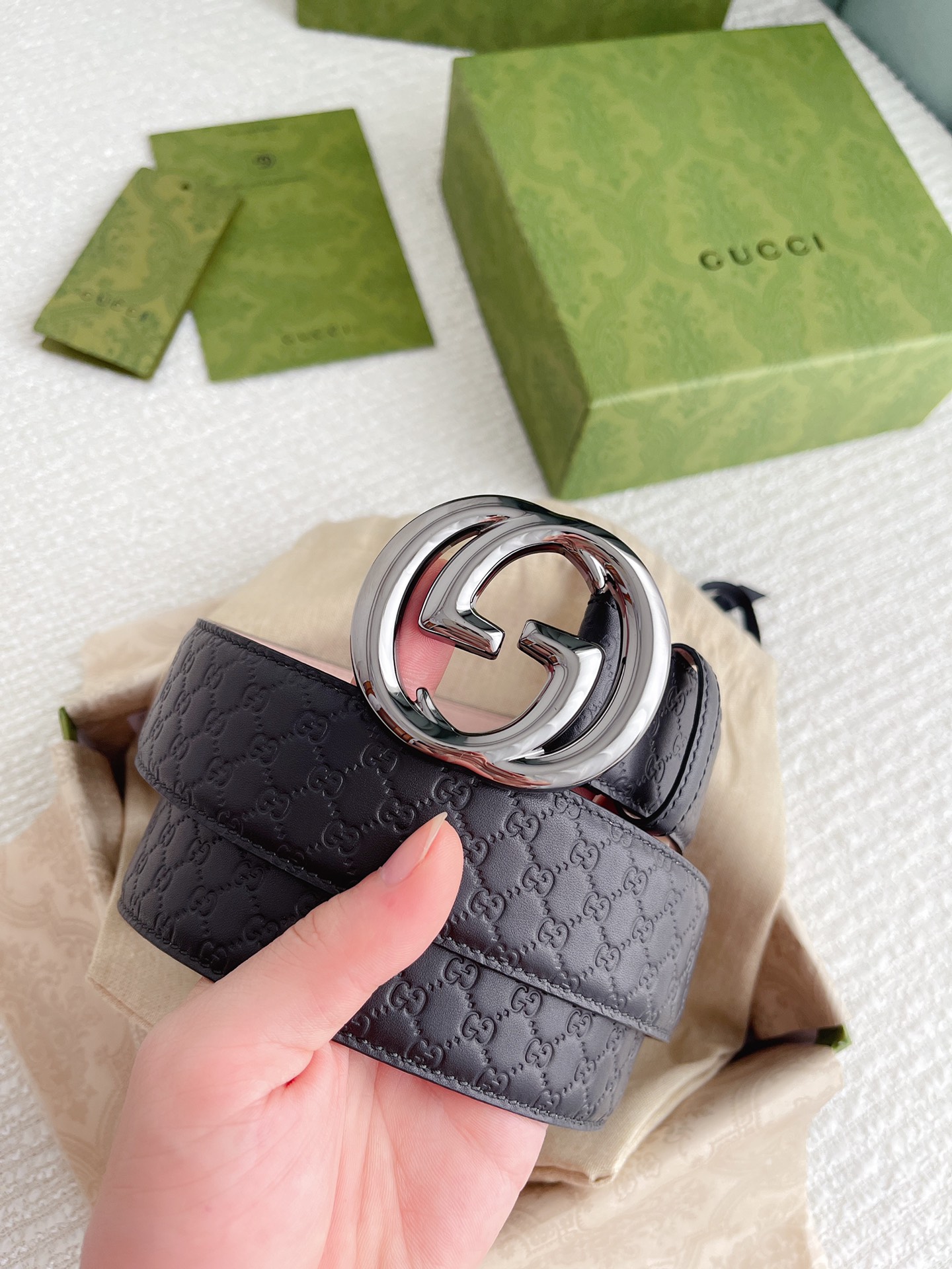 Gucci4.0cm专柜同款压小花进
