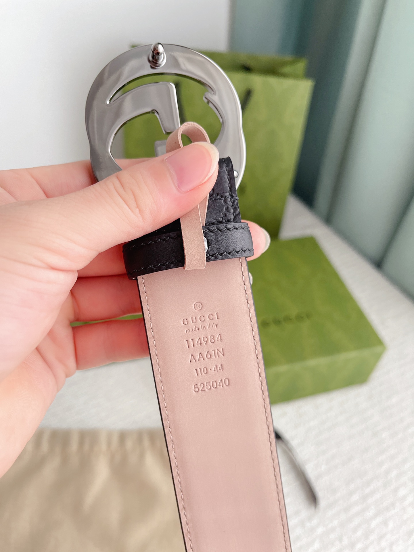 Gucci4.0cm专柜同款压小花进