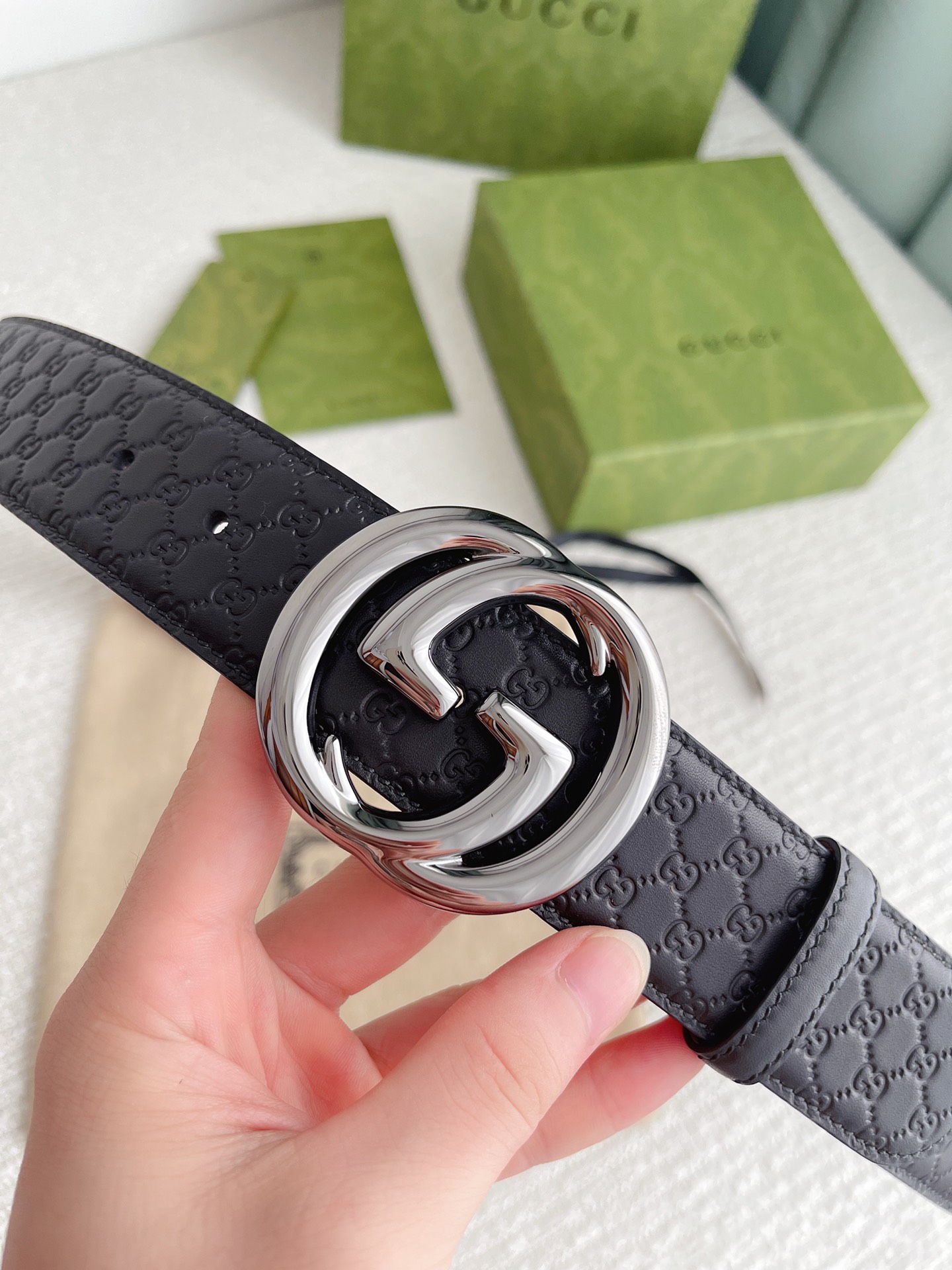 Gucci4.0cm专柜同款压小花进