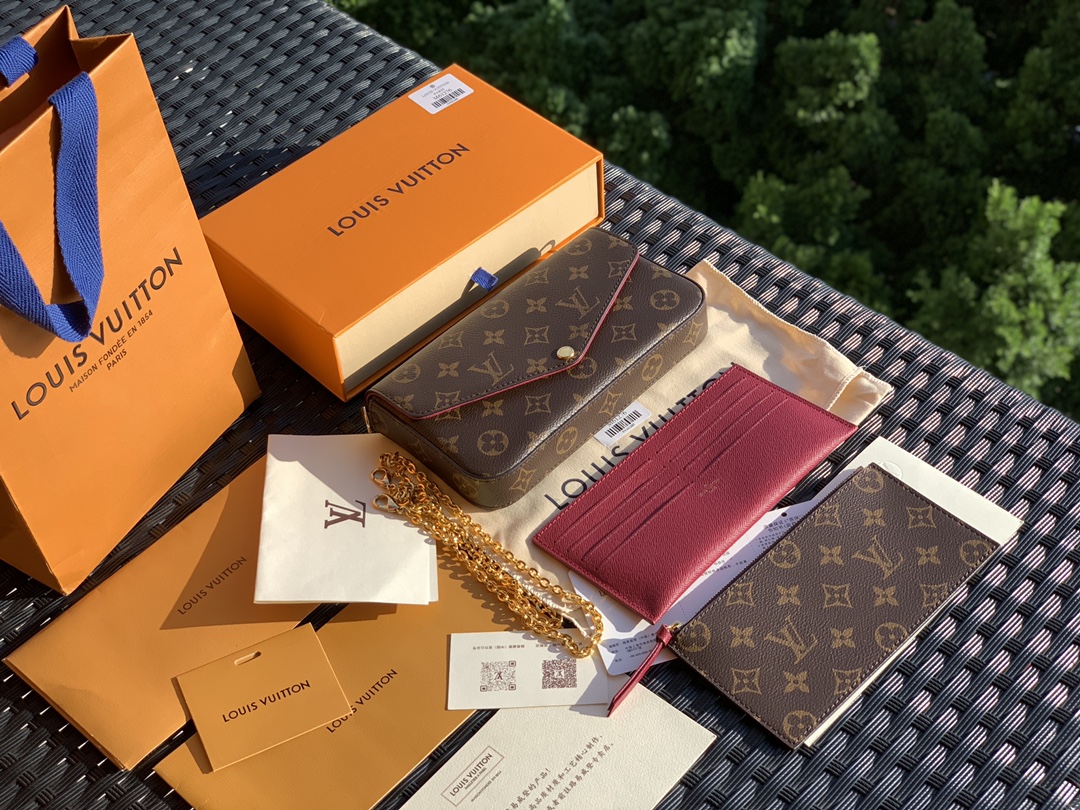 🌼 m61276尺寸21 x 12 x 3 cmL*V人气爆款老花三合一出货了，超火超百搭超实用的一款包