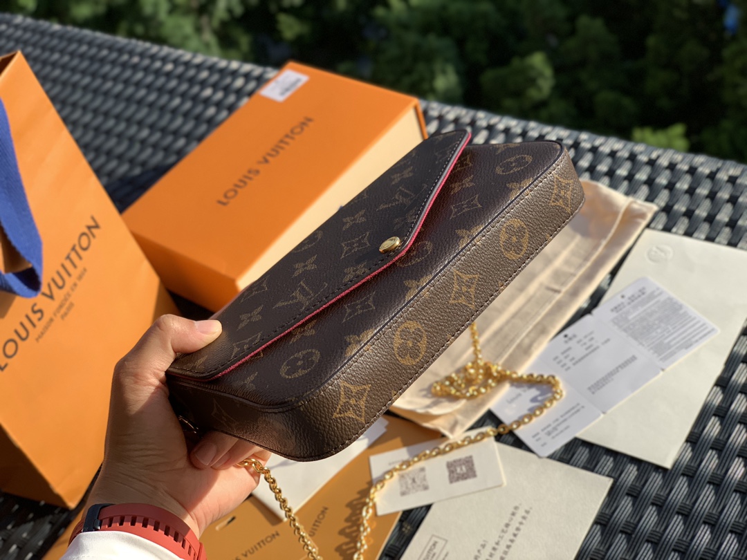 🌼 m61276尺寸21 x 12 x 3 cmL*V人气爆款老花三合一出货了，超火超百搭超实用的一款包