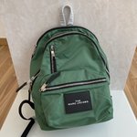 Marc Jacobs Cheap
 Bags Backpack Green Silver Calfskin Cowhide Nylon Fashion