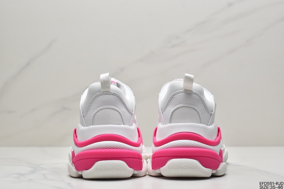 390 Balenciaga Triple S Clear Sole Sneaker”Pink/Brush”球鞋536737 W0901 8101