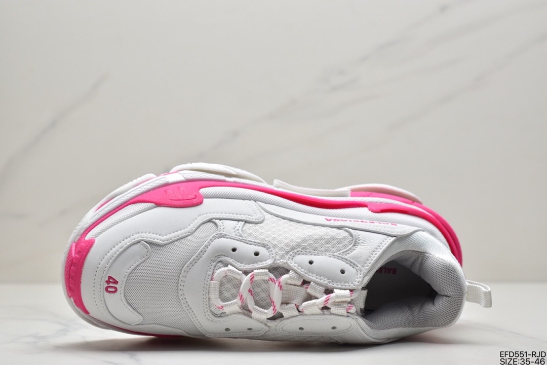 390 Balenciaga Triple S Clear Sole Sneaker”Pink/Brush”球鞋536737 W0901 8101