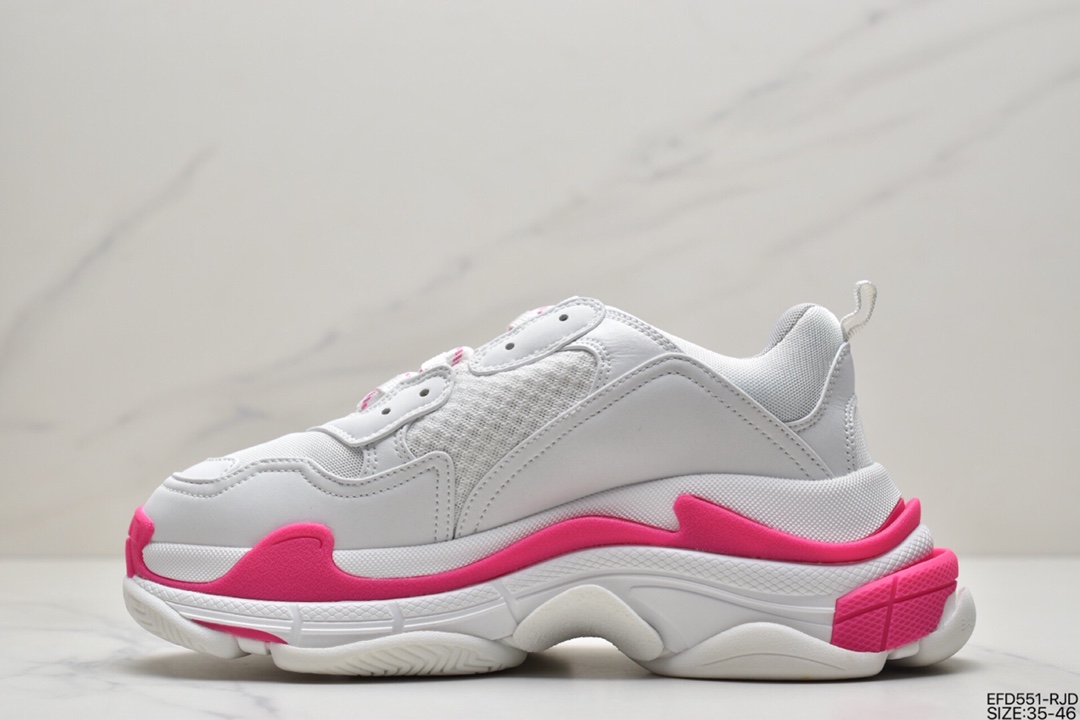 390 Balenciaga Triple S Clear Sole Sneaker”Pink/Brush”球鞋536737 W0901 8101