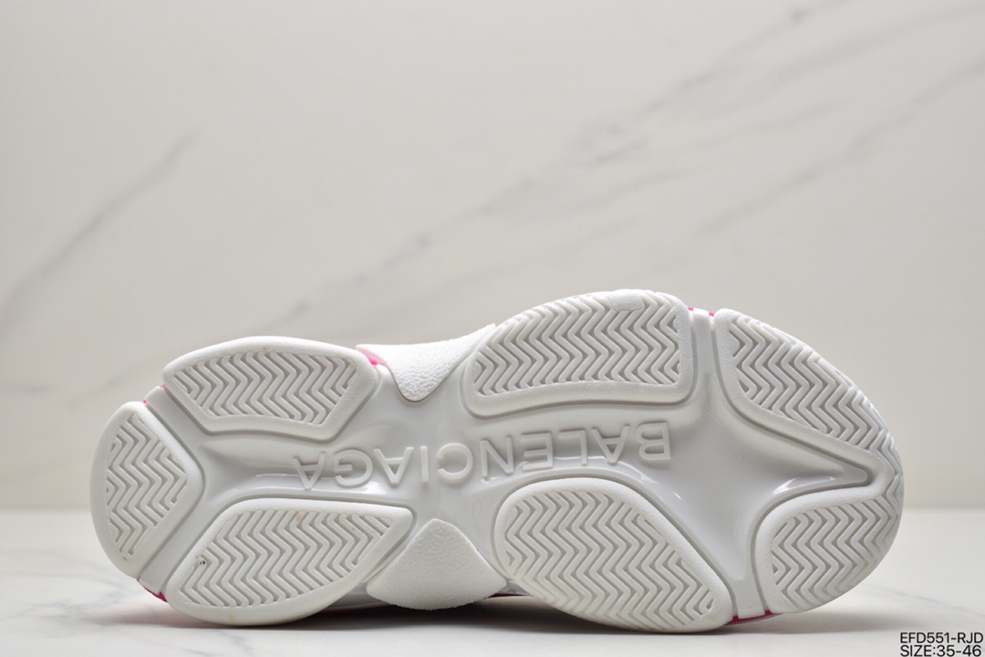 390 Balenciaga Triple S Clear Sole Sneaker”Pink/Brush”球鞋536737 W0901 8101