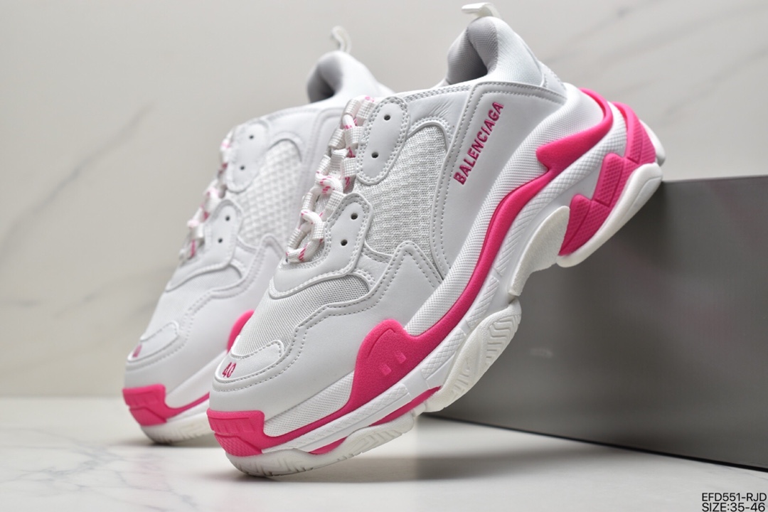 390 Balenciaga Triple S Clear Sole Sneaker”Pink/Brush”球鞋536737 W0901 8101