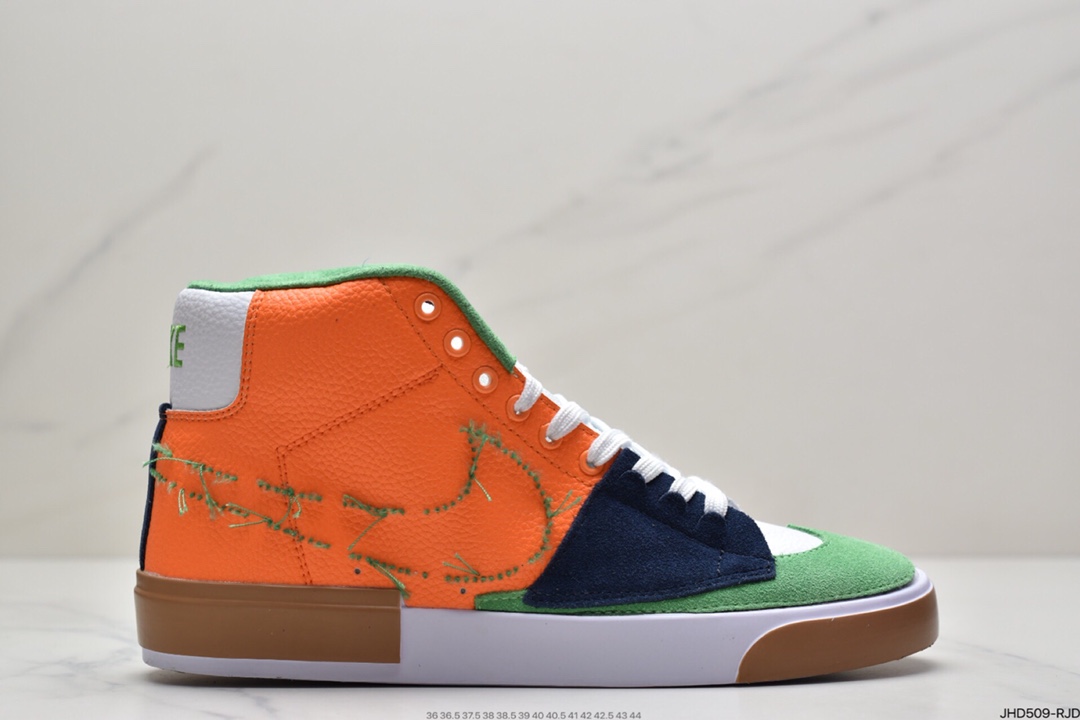 190 耐克Nike Blazer Mid 开拓者白紫拆线高帮板鞋DA2189-800