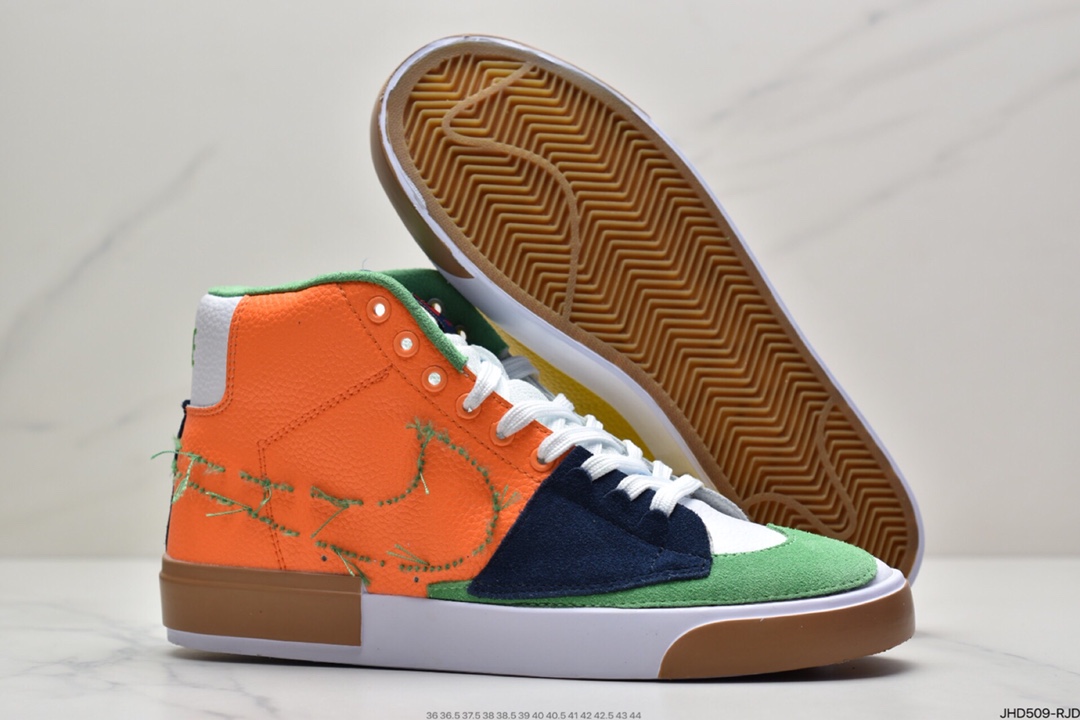 190 耐克Nike Blazer Mid 开拓者白紫拆线高帮板鞋DA2189-800