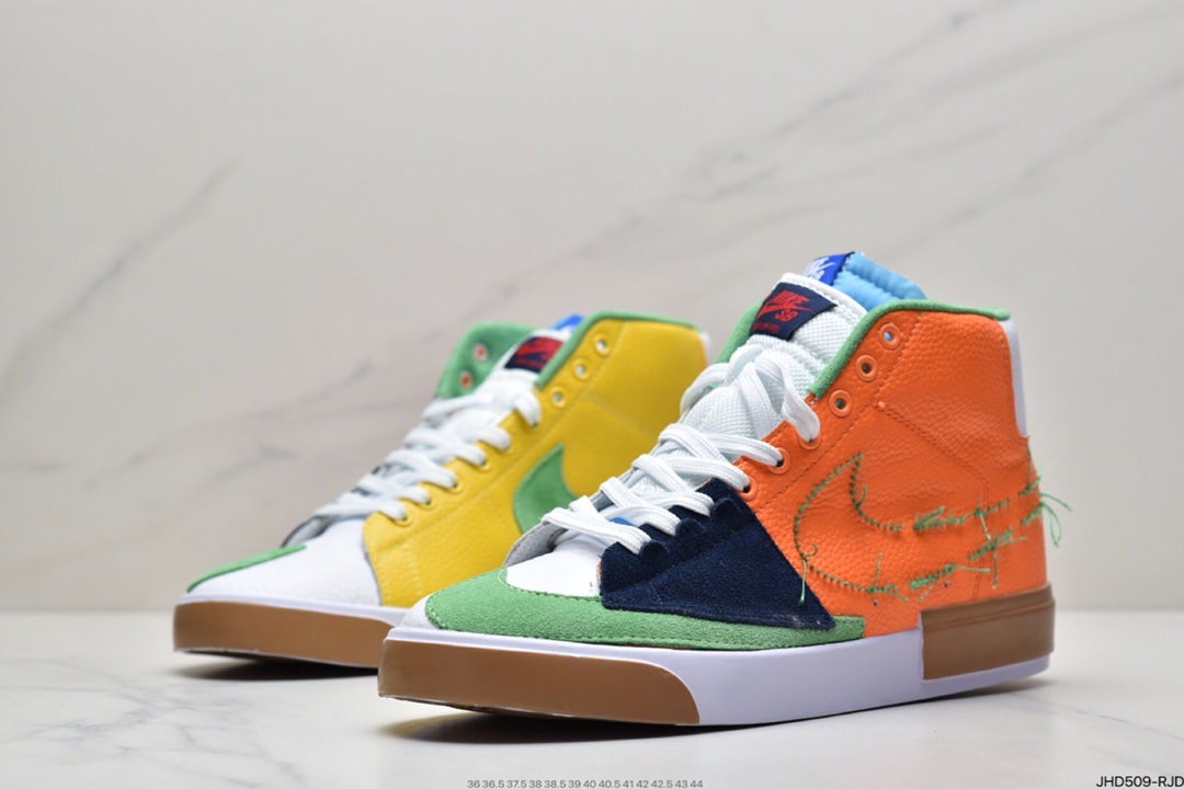 190 耐克Nike Blazer Mid 开拓者白紫拆线高帮板鞋DA2189-800