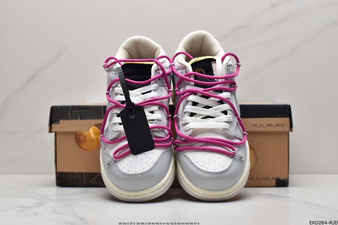 380 Off-White x NIKE SB Dunk Low”The 50”OW联名50色37 DM1602-121