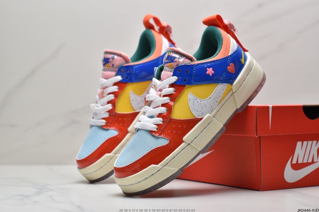 160 耐克 DUNK 解构 白蓝黑色 帮  Nike Dunk Low Disrupt DJ5063-414