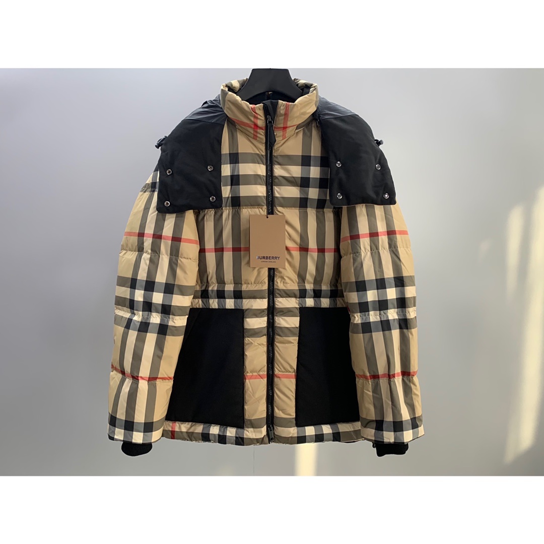 BURBERRY格纹羽绒服天内可换码