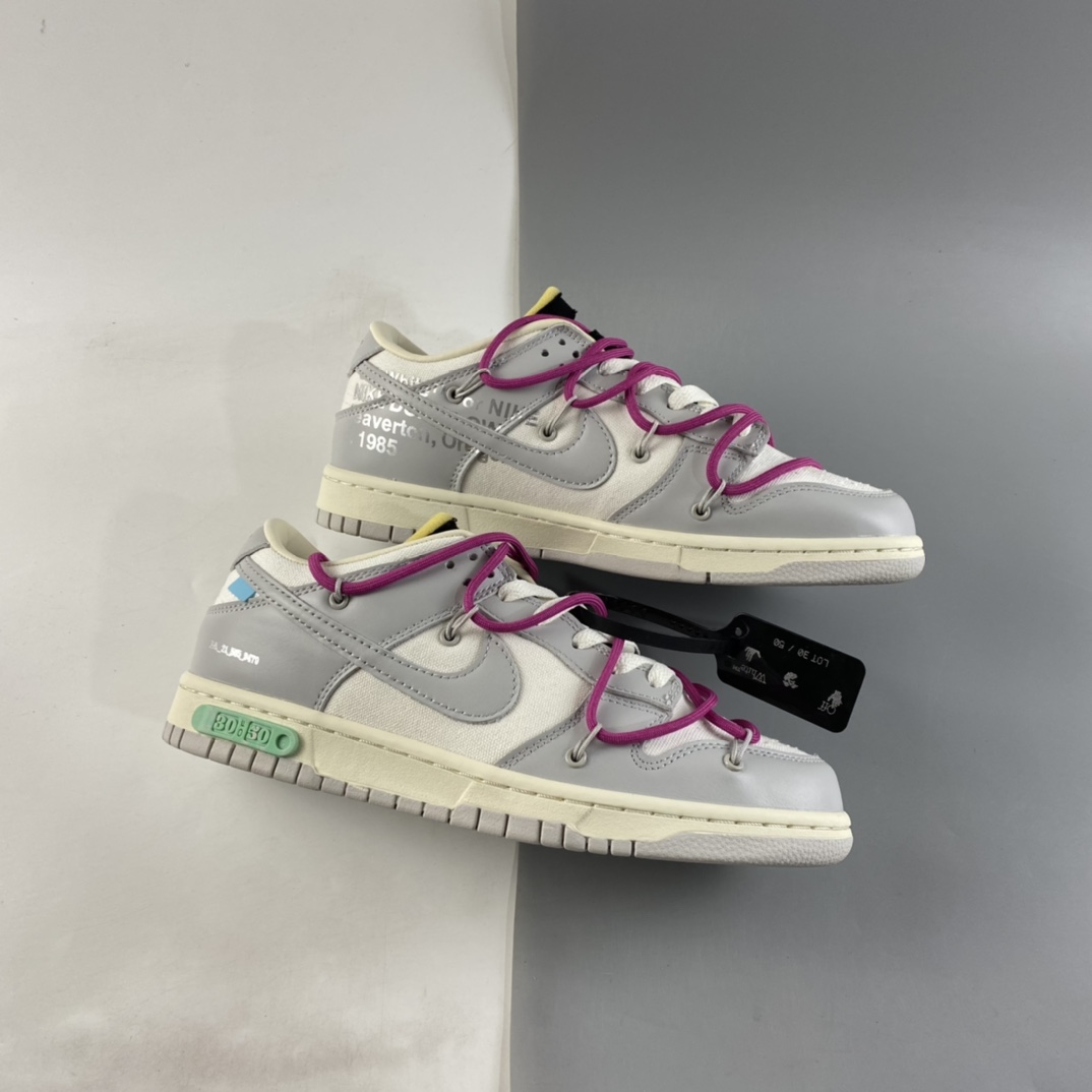 P380  Off-White x Nike SB Dunk Low”The 50”扣篮系列低帮经典百搭休闲运动板鞋 DM1602-114