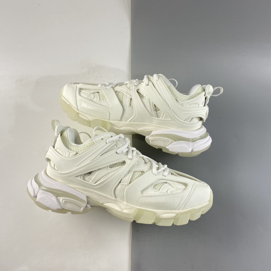 P520   Balenciaga 巴黎世家 Sneaker Tess s.Gomma MAILLE WHITE/ORANGE