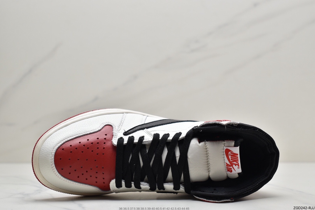 290 fragment design x Travis Scott x Nike Air Jordan 1 Low OG SP”Black/Red”AJ1 CQ4278