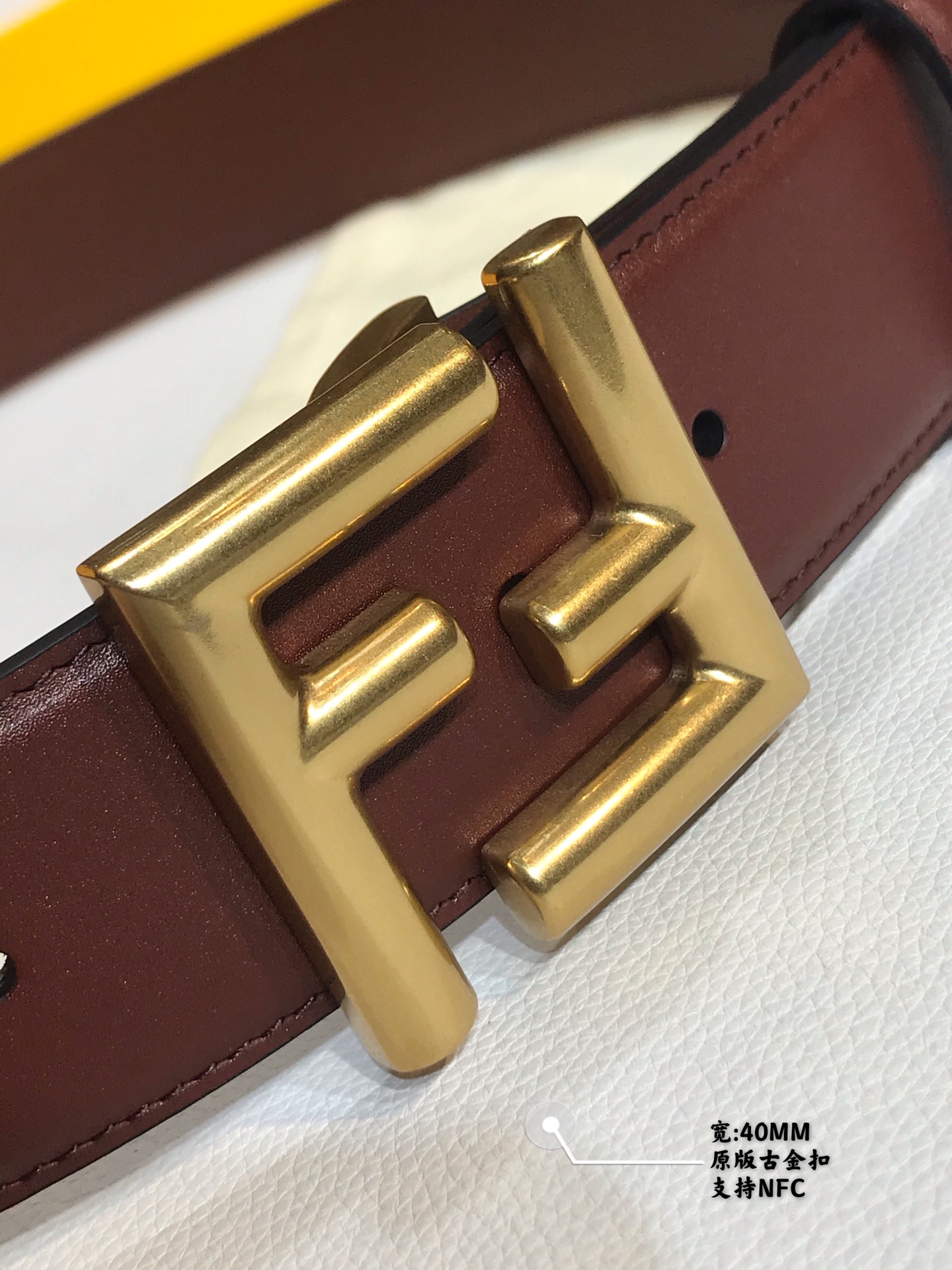 [Fendi Belts] width 40MM Original original high-quality double-sided first la