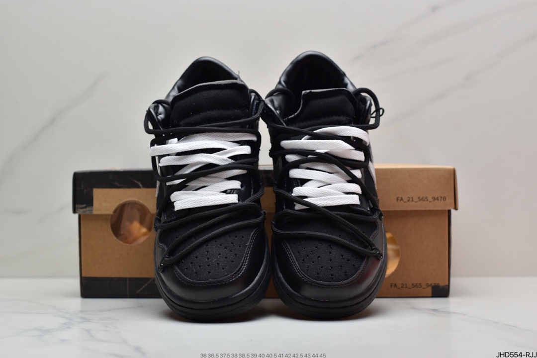 190 Off-White x Nike SB Dunk Low”The 50/50”扣篮系列低帮经典百搭休闲运动板鞋“OW黑银紫”DM1602-001