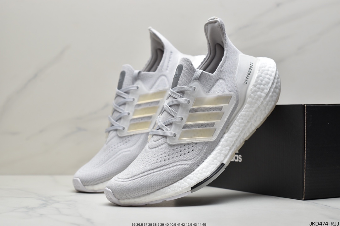 160 Adidas 阿迪达斯 Ultra Boost UB21 超弹力爆米花中底休闲跑步鞋 FY5391