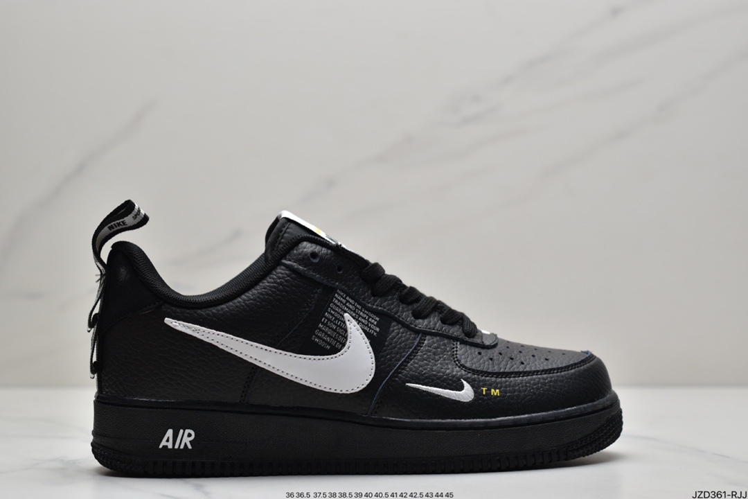 140 耐克/Nike Air Force 1 ′07 Low Premium ”White/Black”  全掌气垫AJ7747-100