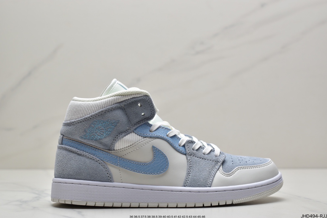 190 Air Jordan 1 Mid ”Obsidian”黑曜石 554724-174